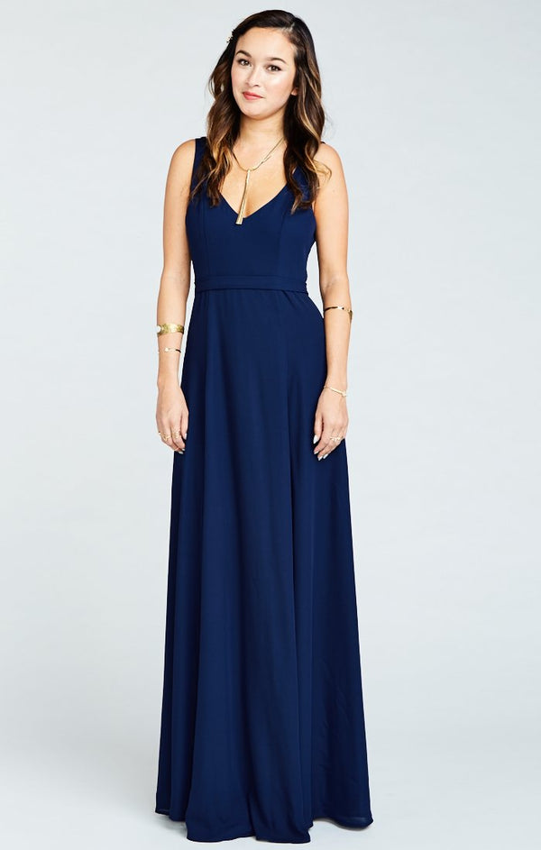 Jenn Maxi Dress ~ Rich Navy Crisp ...